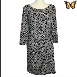 Donna Ricco New York 3/4 Sleeve Midi Dress Size 4